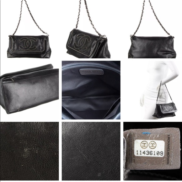 CHANEL Black Lambskin CC Chain Shoulder Bag - Picture 8 of 8